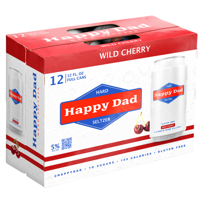 Happy Dad Hard Seltzer Wild Cherry 12pk 12oz Can 5.0% ABV