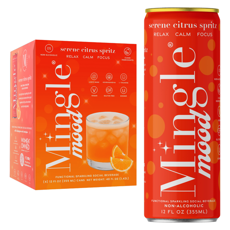 Mingle Mood Serene Citrus Spritz 4pk 12oz Can