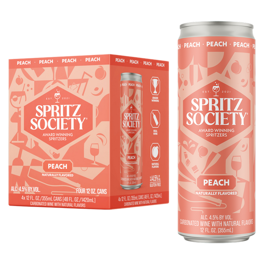 Spritz Society Peach 4pk 12oz Cans 4.5% ABV