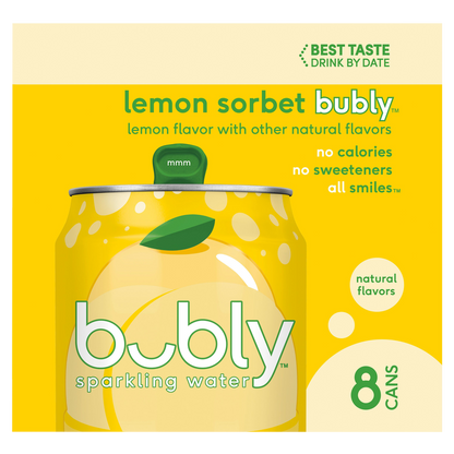 Bubly Lemon Sorbet 8pk 12oz Can