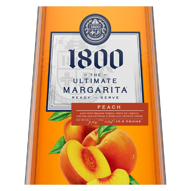 1800 The Ultimate Margarita Peach Ready to Drink Cocktail 1.75L 9.95% ABV