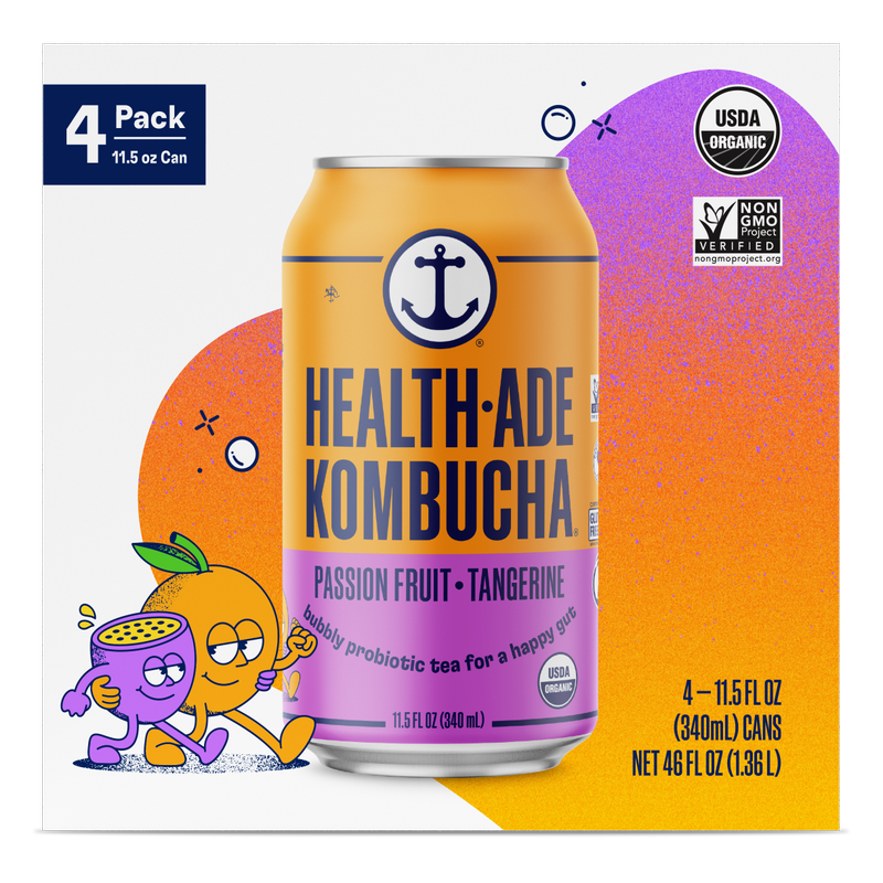 Health-Ade Passion Fruit-Tangerine 4pk 11.5oz Can