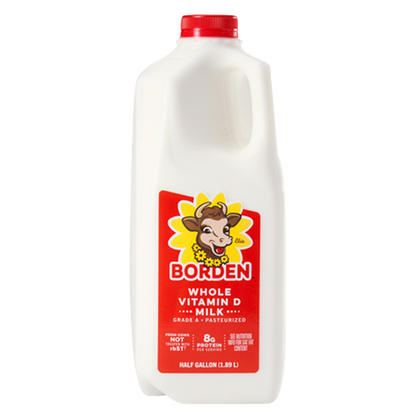 Borden Whole Vitamin D Milk - 1/2 Gallon