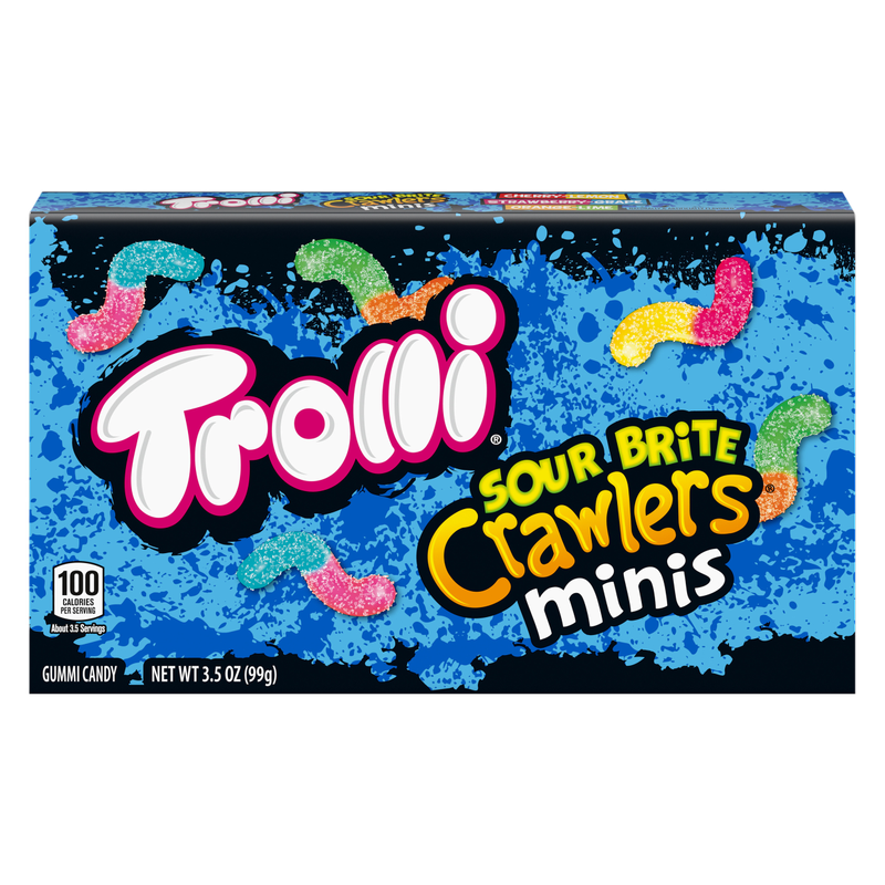 Trolli Sour Brite Crawlers Mini Gummi Candies, 3.5 oz
