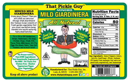 That Pickle Guy Mild Minced Giardiniera, 8 Fl Oz