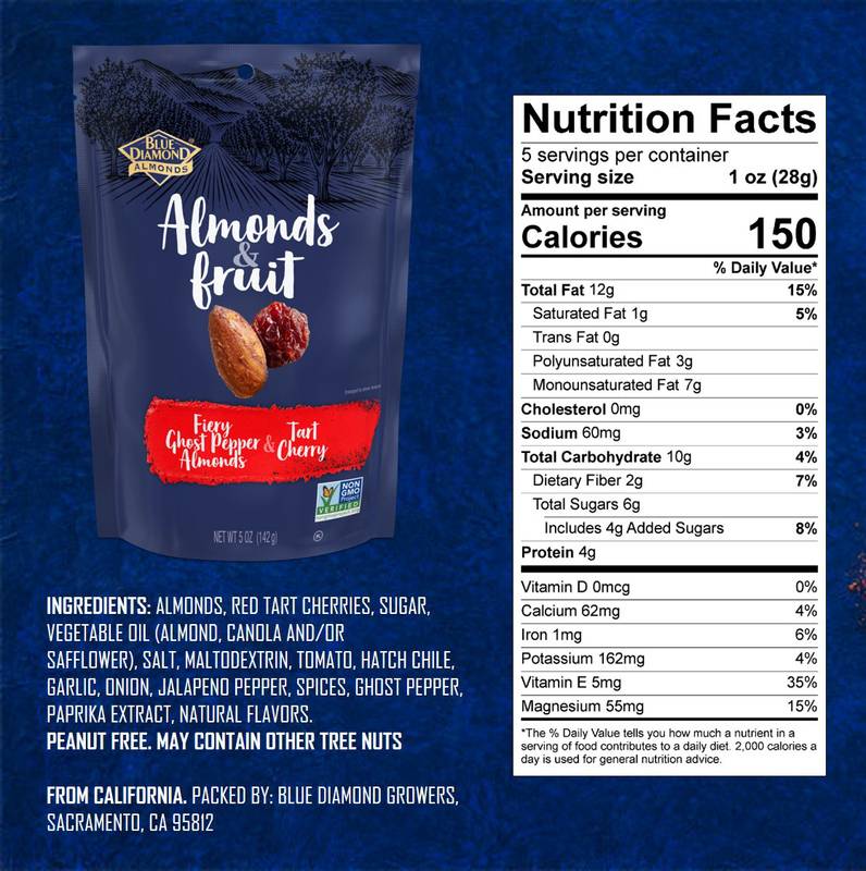 Blue Diamond Almonds & Fruit Fiery Ghost Pepper and Tart Cherry 5oz