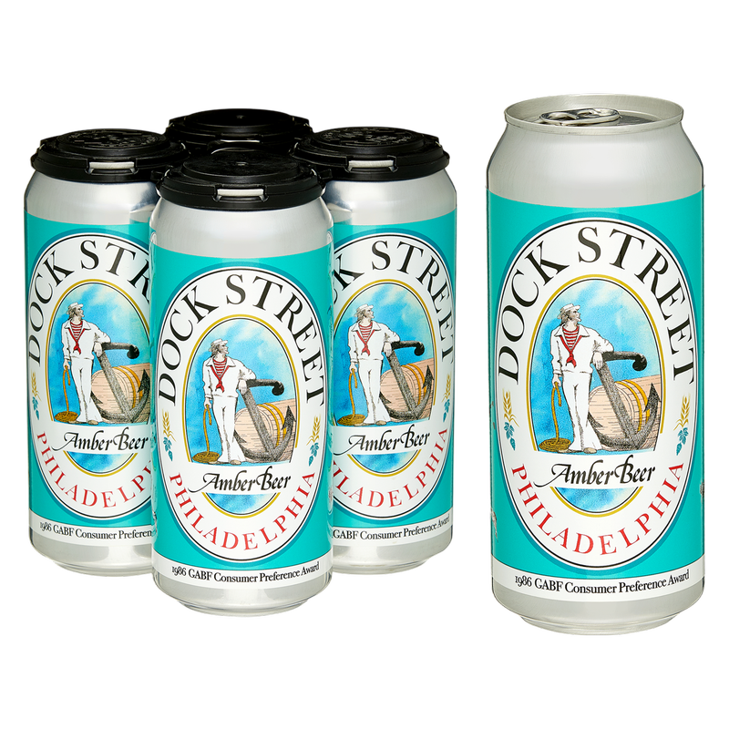 Dock Street Amber Pale Ale 4pk 16oz Can 5.0% ABV