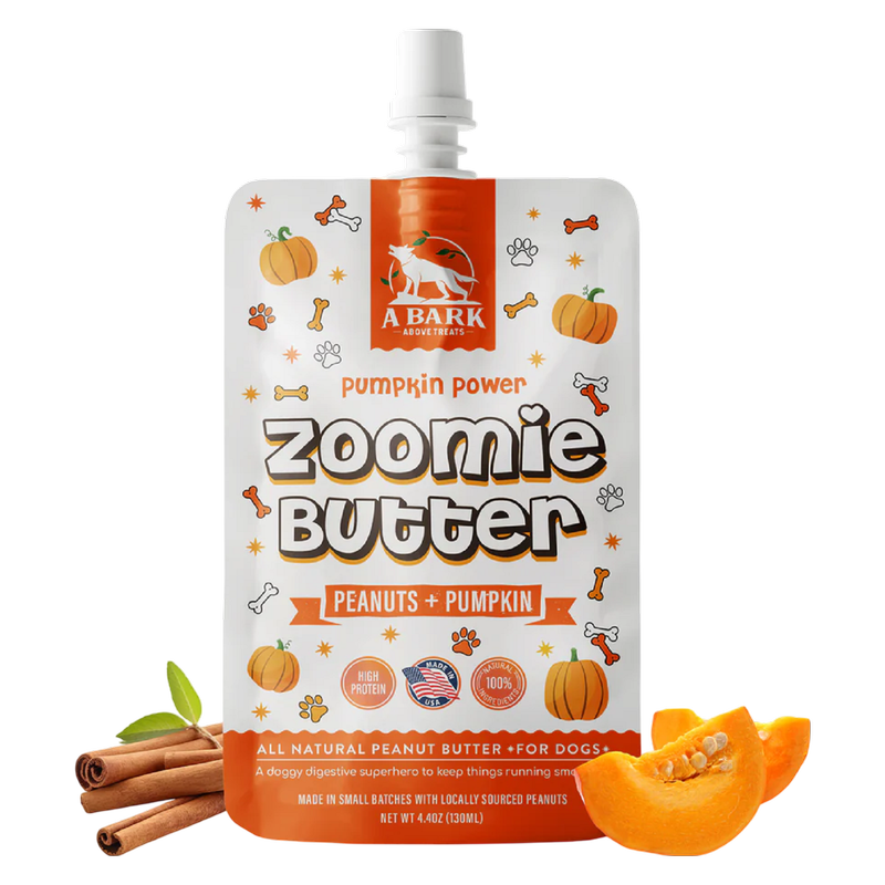 Zoomie Butter Pumpkin Power 100% All Natural Dog Peanut Butter