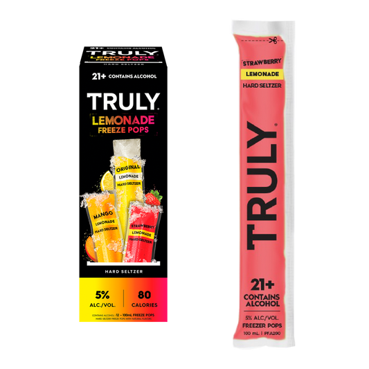 TRULY Hard Seltzer Lemonade Iced Pops 12pk 100ml Sleeve 5.0% ABV