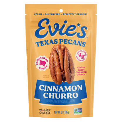 Evie's Texas Pecans Cinnamon Churro, 3 oz