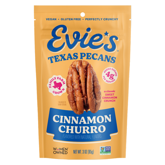 Evie's Texas Pecans Cinnamon Churro, 3 oz