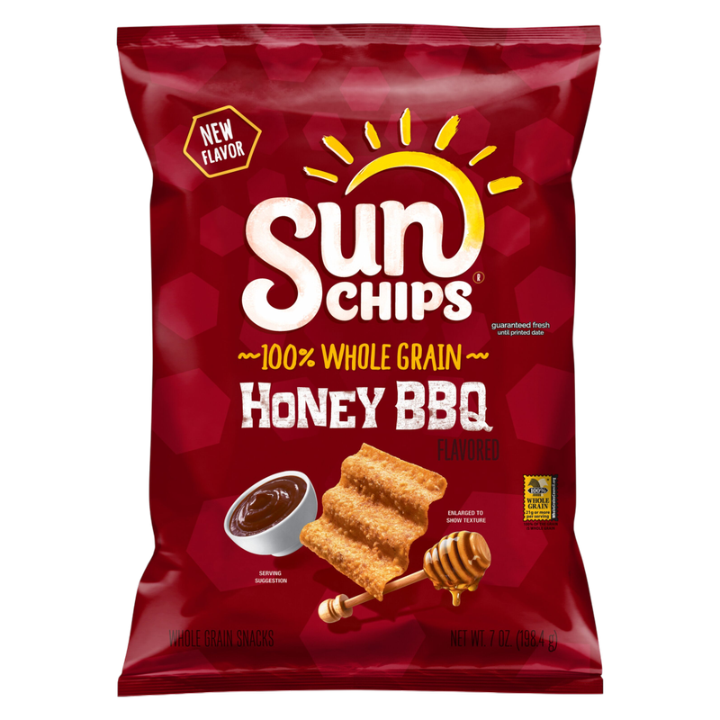 SunChips Whole Grain Snacks Honey BBQ Flavored 7oz