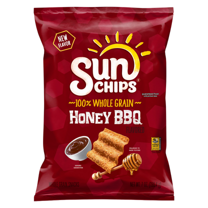 SunChips Whole Grain Snacks Honey BBQ Flavored 7oz