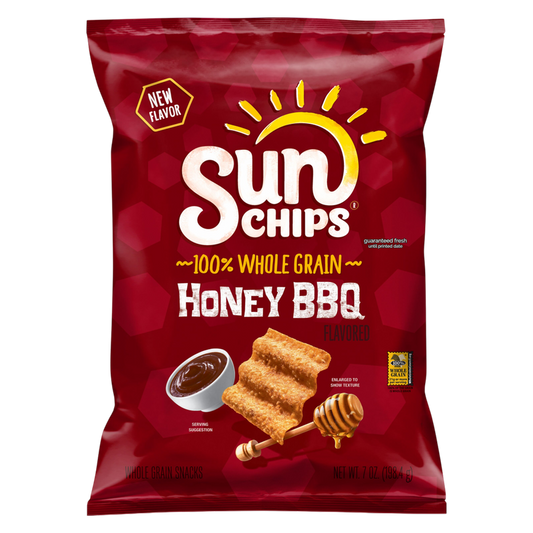 SunChips Whole Grain Snacks Honey BBQ Flavored 7oz
