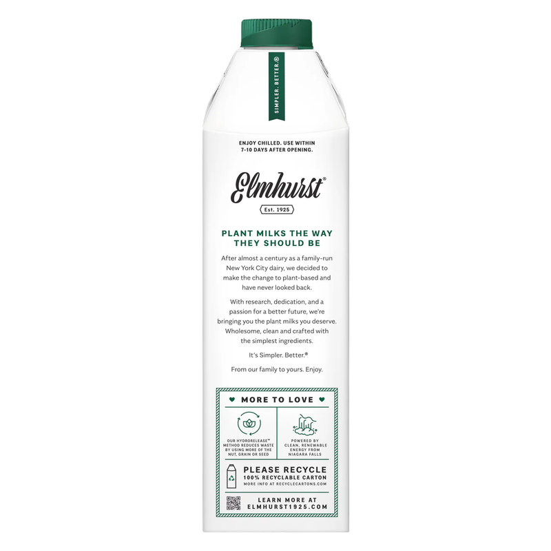Elmhurst Unsweetened Cashew Milk 32oz Ctn