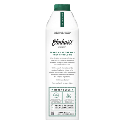 Elmhurst Unsweetened Cashew Milk 32oz Ctn