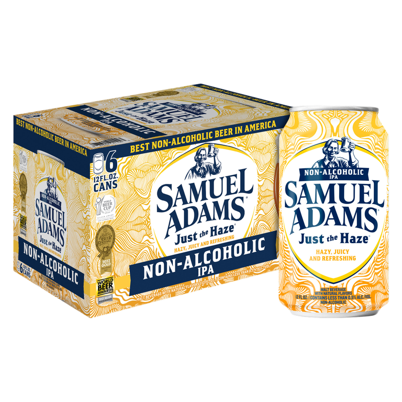 Samuel Adams Just The Haze IPA Non-Alcoholic 6pk 12oz Can 0.5% ABV