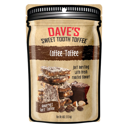 Dave's Sweet Tooth Coffee Toffee Pouch, 4 oz