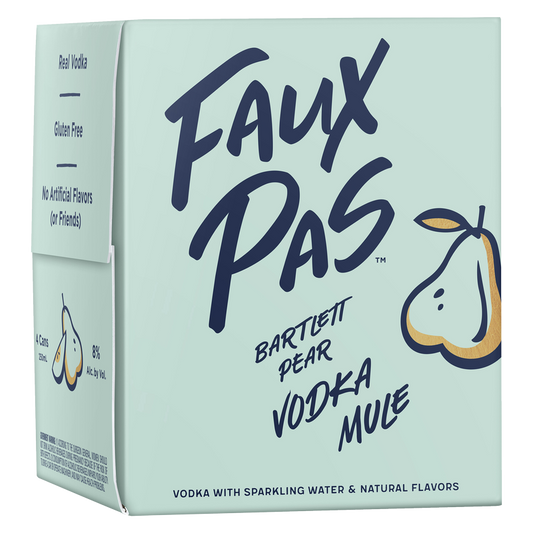 Faux Pas Bartlett Pear Mule Cocktail 4pk 250ml Can 8.0% ABV