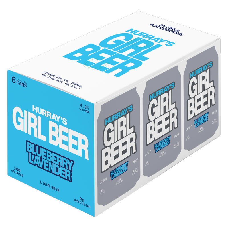 Hurray's Girl Beer Blueberry Lavender Light Beer 6pk 12oz  4.2% ABV