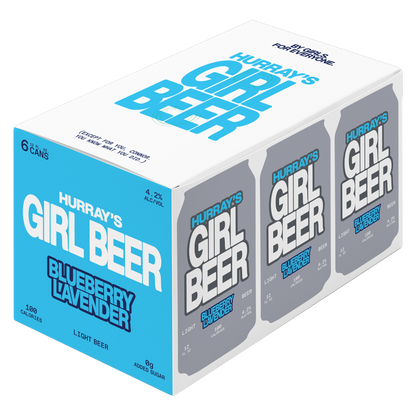 Hurray's Girl Beer Blueberry Lavender Light Beer 6pk 12oz  4.2% ABV