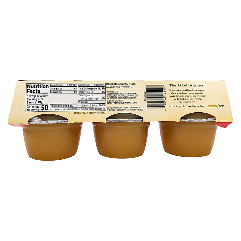 Santa Cruz Organic Apple Sauce 4oz 6pk