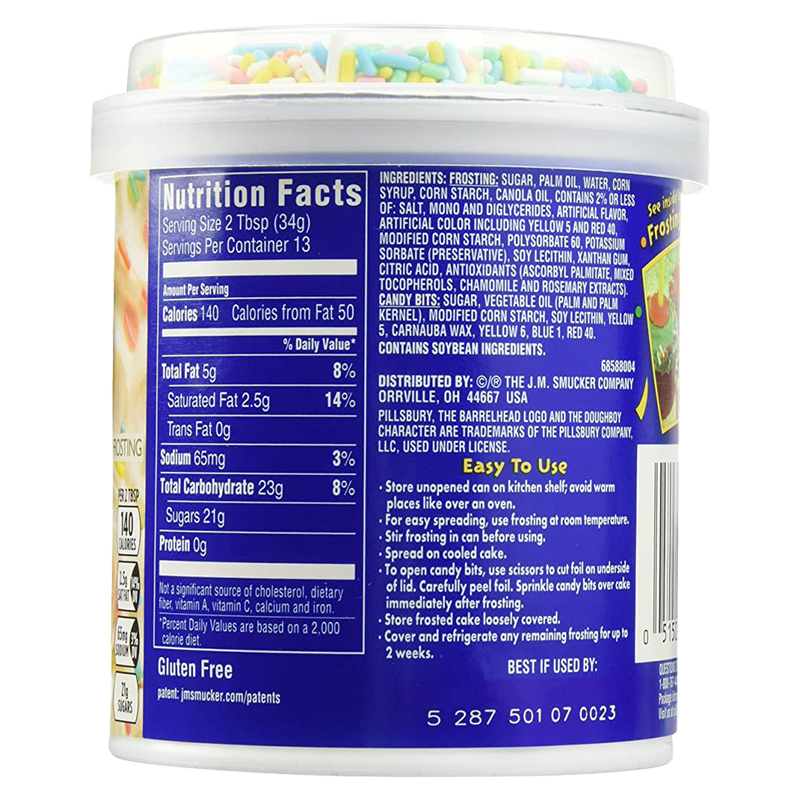 Pillsbury Funfetti Vanilla Frosting 15.6oz