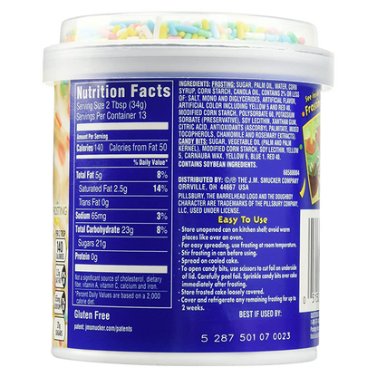 Pillsbury Funfetti Vanilla Frosting 15.6oz