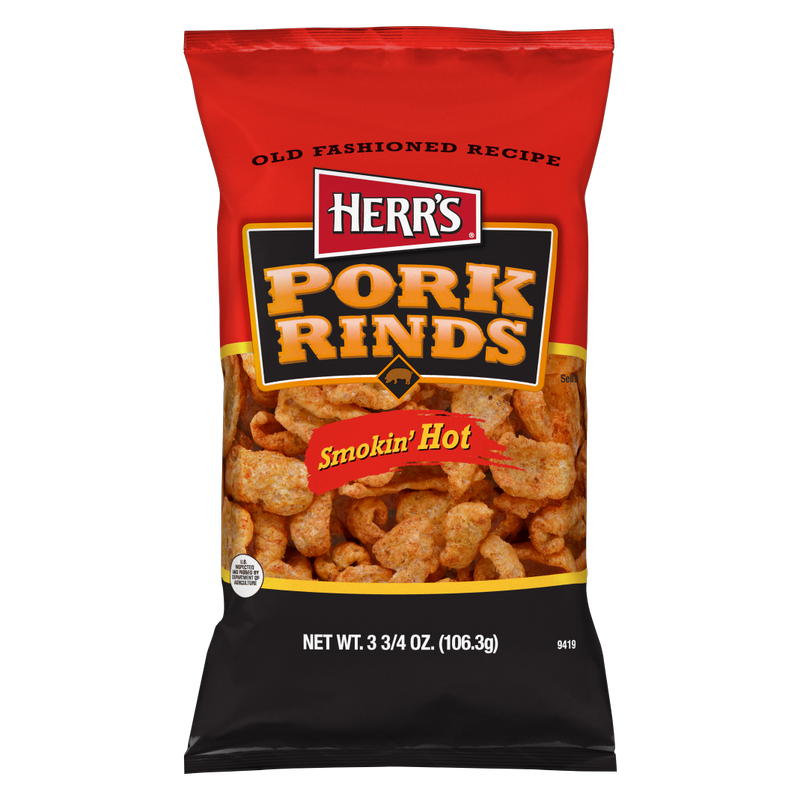 Herr's Hot Pork Rind, 3.75 oz