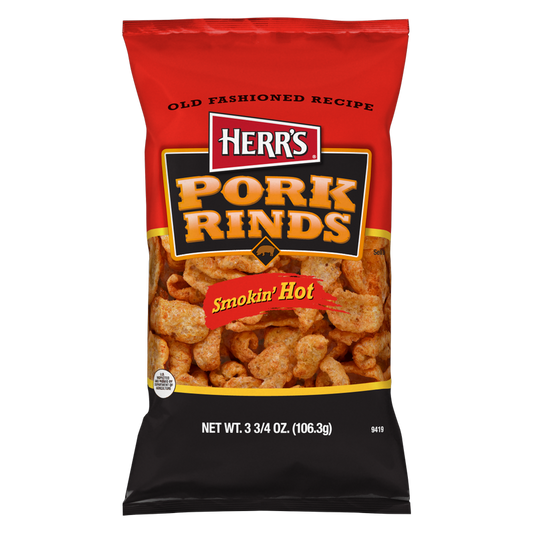 Herr's Hot Pork Rind, 3.75 oz