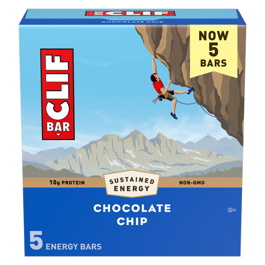 CLIF BAR  Chocolate Chip Energy Bars, 2.4 oz (5 Pack)