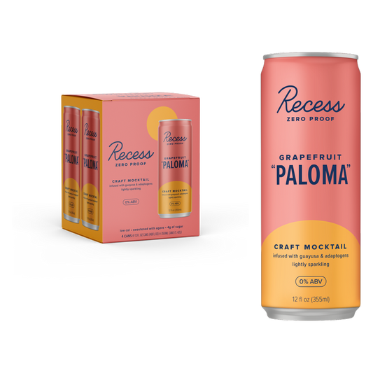 Recess Grapefriut Paloma Mocktail 4pk 12oz Can