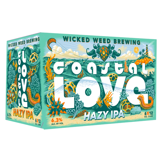 Wicked Weed Coastal Love Hazy IPA 6pk 12oz Can 6.3% ABV