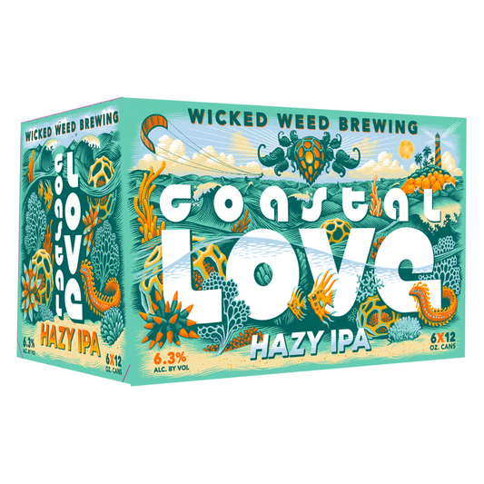 Wicked Weed Coastal Love Hazy IPA 6pk 12oz Can 6.3% ABV