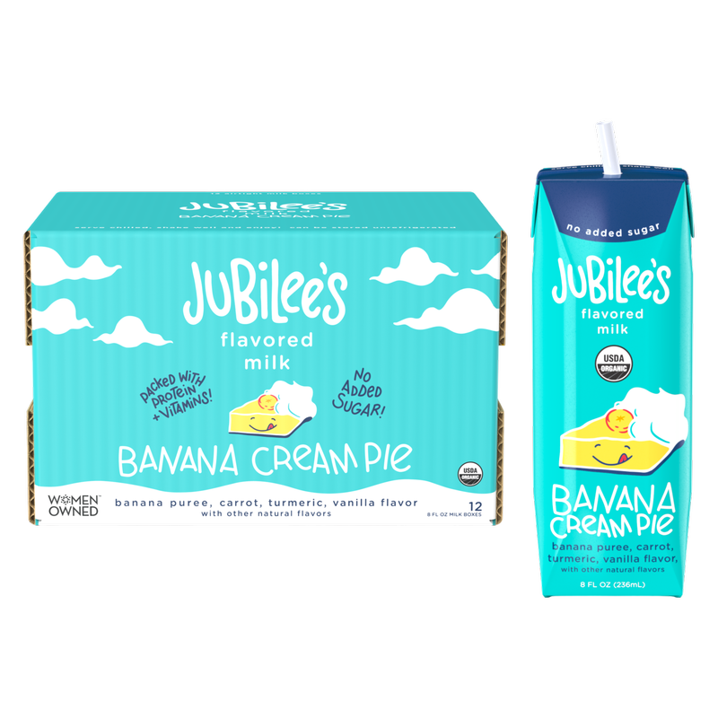 Jubilee's Organic Banana Cream Pie Protein Milk 12pk 8oz Ctn- XL
