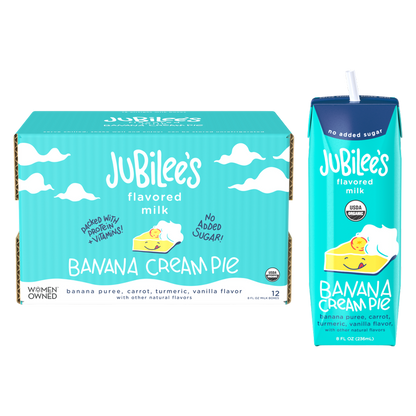 Jubilee's Organic Banana Cream Pie Protein Milk 12pk 8oz Ctn- XL