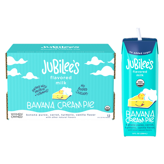 Jubilee's Organic Banana Cream Pie Protein Milk 12pk 8oz Ctn- XL
