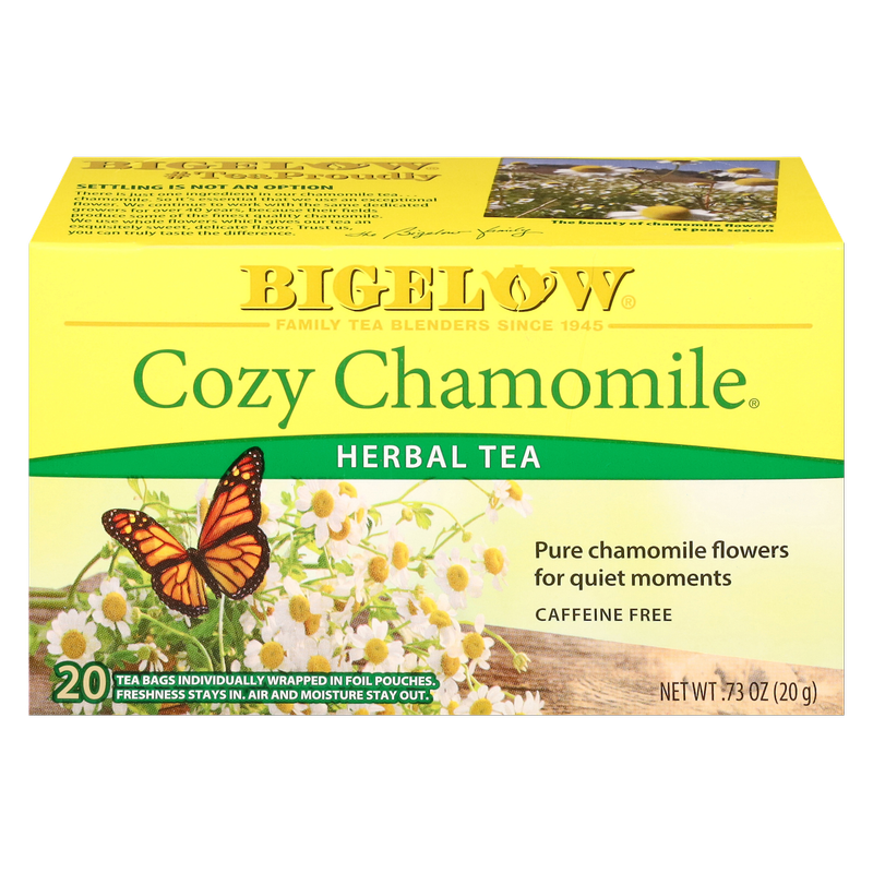 Bigelow Tea Cozy Chamomile Caffeine Free Herbal Tea Bags 18ct Box