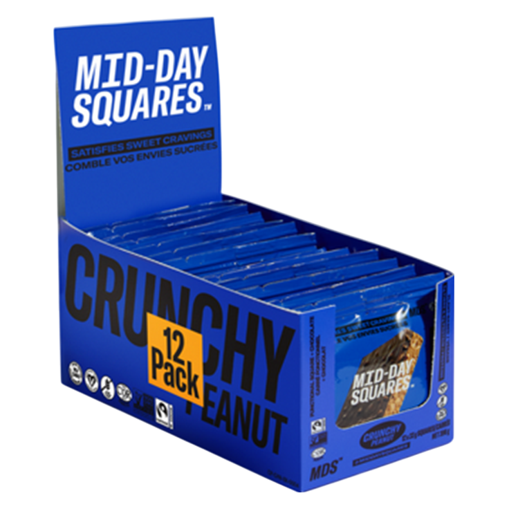 Mid-Day Squares Crunchy Peanut Functional Snack Bar 12 CT