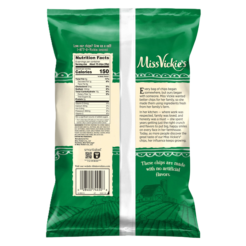 Miss Vickies Sour Cream Herb & Onion 8oz