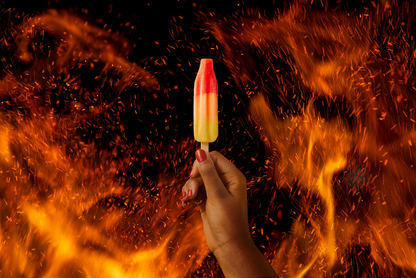 Bomb Pop Extremes Fire Cherry Ice Pops 12ct
