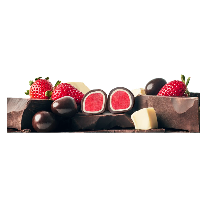 Tru Fru Strawberries Hyper-Dried Fresh in White & Dark Chocolate, 3.4oz
