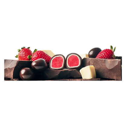 Tru Fru Strawberries Hyper-Dried Fresh in White & Dark Chocolate, 3.4oz