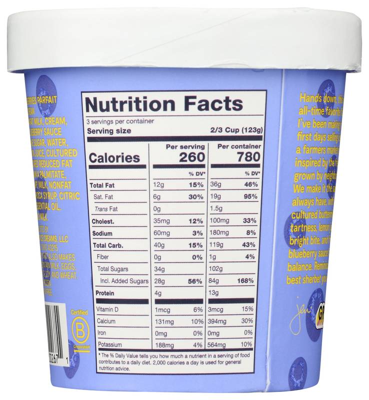 Jeni's Lemon and Blueberries Parfait Ice Cream Pint