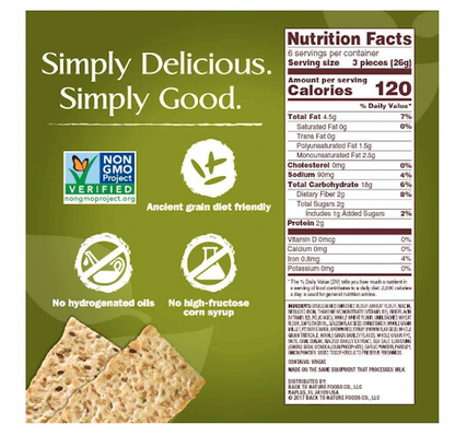 Back to Nature Multigrain Flax Seeded Flatbread Crackers 5.5oz