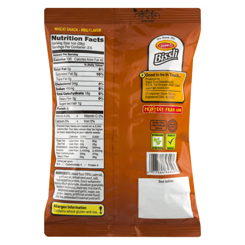 Osem Bissli BBQ Twisted Wheat Snacks 2.5oz
