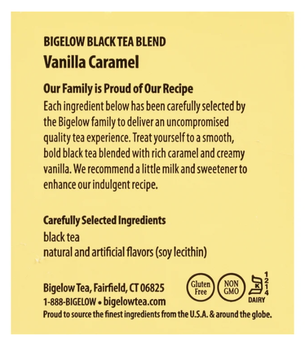 Bigelow Vanilla Caramel (20 CT BAGS)