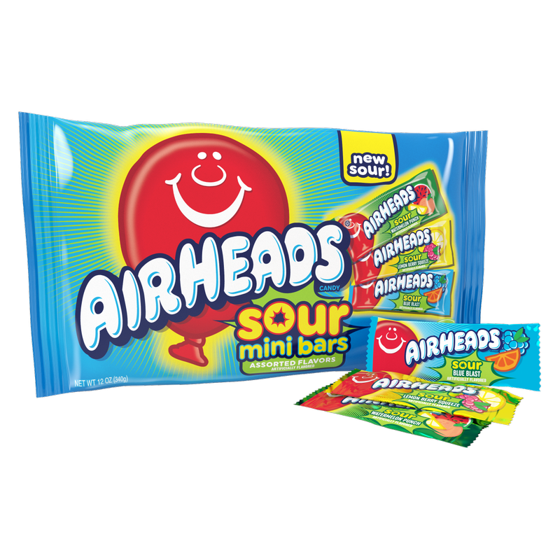 Mini Airheads Assorted Sours Bag, 12oz