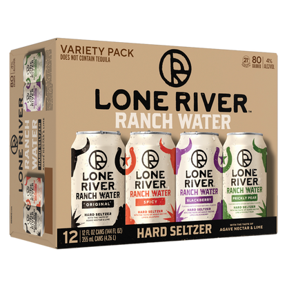 Lone River Ranch Water Hard Seltzer Variety Pack (12Pkc 12 Oz)