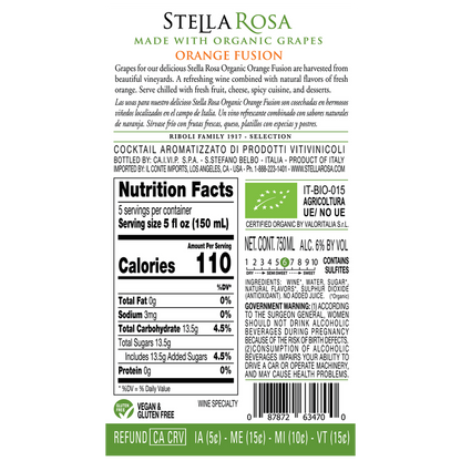 Stella Rosa Orange Fusion Organic 750ml